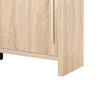 Vivu Sideboard Console Cabinet, 4 Shelves, 47 Inch, Weathered White  -BM334383
