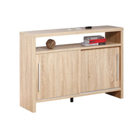 Vivu Sideboard Console Cabinet, 4 Shelves, 47 Inch, Weathered White  -BM334383