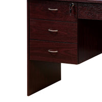 Sial Laptop Desk, 4 Drawers, 40 Inch, Mahogany Brown Composite Board -BM334390