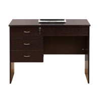 Sial Laptop Desk, 4 Drawers, 40 Inch, Red Cocoa Brown Composite Board -BM334391
