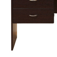 Sial Laptop Desk, 4 Drawers, 40 Inch, Red Cocoa Brown Composite Board -BM334391