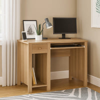Akol Computer Desk, Keyboard Drawer and Storage, 39 Inch, Dark Taupe -BM334400