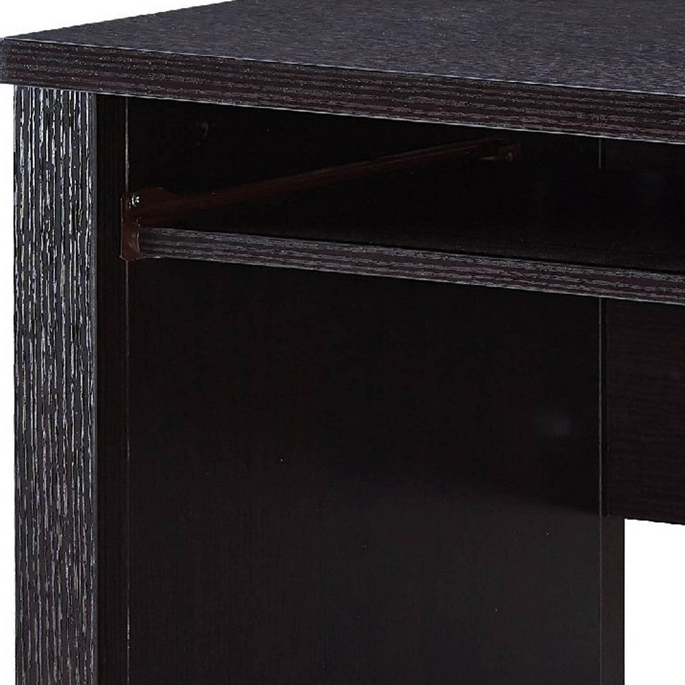 Akol Computer Desk, Keyboard Drawer and Storage, 39 Inch, Black -BM334401