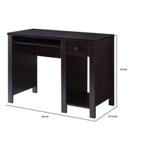 Akol Computer Desk, Keyboard Drawer and Storage, 39 Inch, Black -BM334401