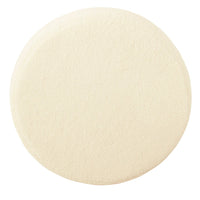 Zac Round Ottoman Footstool, Black Metal, Cream Faux Sheepskin 18 Inch -BM334414