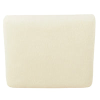 Zac Square Ottoman Footstool, Black, Cream Faux Sheepskin 19 Inch -BM334415