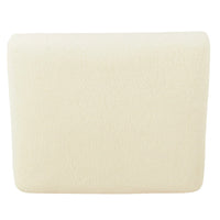 Zac Square Ottoman Footstool, Black, Cream Faux Sheepskin 19 Inch -BM334415