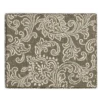 Ishi Accent Storage Ottoman, 22 Inch Brown White Classic Floral Print -BM334448