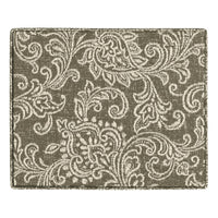 Ishi Accent Storage Ottoman, 22 Inch Brown White Classic Floral Print -BM334448