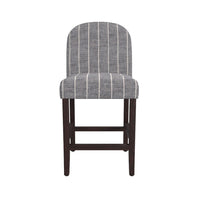 Aleo Counter Stool Chair, Woven Fabric Gray and White Tweed Stripes -BM334450