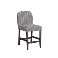 Aleo Counter Stool Chair, Woven Fabric Gray and White Tweed Stripes -BM334450