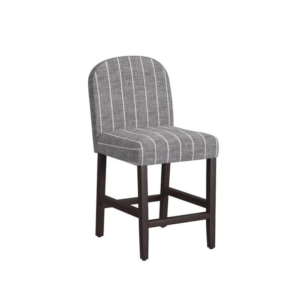Aleo Counter Stool Chair, Woven Fabric Gray and White Tweed Stripes -BM334450
