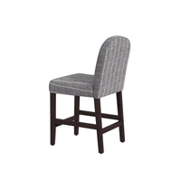 Aleo Counter Stool Chair, Woven Fabric Gray and White Tweed Stripes -BM334450