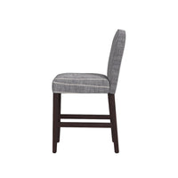 Aleo Counter Stool Chair, Woven Fabric Gray and White Tweed Stripes -BM334450