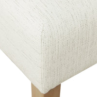 Dan Square Coffee Table Ottoman, Brown Wood, Cream Polyester 36 Inch -BM334463