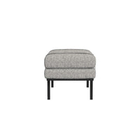 Bench, Black Metal Base, Gray Boucle and Yarn, Faux Leather, 46 Inch -BM334465