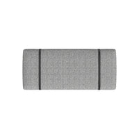 Bench, Black Metal Base, Gray Boucle and Yarn, Faux Leather, 46 Inch -BM334465