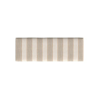Fin Bench, Natural Brown Wood, Striped Tan Cream Polyester 48 Inch -BM334467