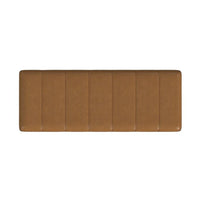 Kai Bench, Open Metal Frame, Brown Channel Stitch Faux Leather 43 Inch -BM334469