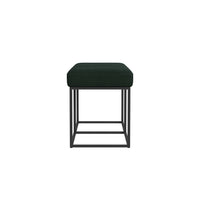 Kai Bench, Open Metal Frame, Green Channel Stitched Faux Suede 43 Inch -BM334470