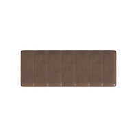Kai Bench, Open Metal Frame, Brown Channel Stitch Faux Leather 43 Inch -BM334471