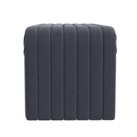 Gus Bench, Curved Arch Design, Blue Channel Tufted Velvet 48 Inch -BM334473