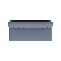 Ian Convertible Futon Sofa Bed, Adjustable Recliner, Blue Woven Fabric -BM334475