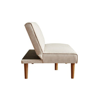 Ian Convertible Futon Sofa Bed, Adjustable Recliner, Woven Beige -BM334477