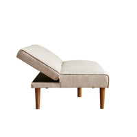 Ian Convertible Futon Sofa Bed, Adjustable Recliner, Woven Beige -BM334477