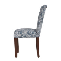 Jax Parsons Dining Chair Set of 2, Blue Jacobean Print Polyester -BM334481