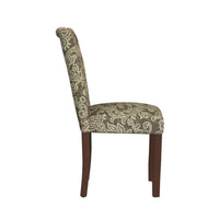 Jax Parsons Dining Chair Set of 2, Brown Jacobean Print Polyester -BM334482