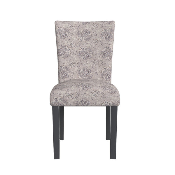 Jax Parsons Dining Chair Set of 2, Linen Artistic Floral Print Fabric -BM334483