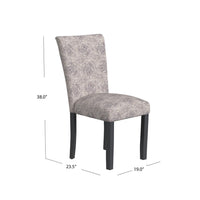 Jax Parsons Dining Chair Set of 2, Linen Artistic Floral Print Fabric -BM334483