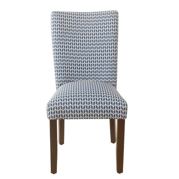 Jax Parsons Dining Chair Set of 2, Blue Geometric Print Polyester -BM334484