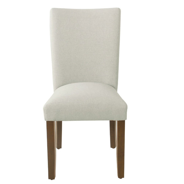 Jax Parsons Dining Chair Set of 2, Walnut Legs, Gray Woven Polyester -BM334485