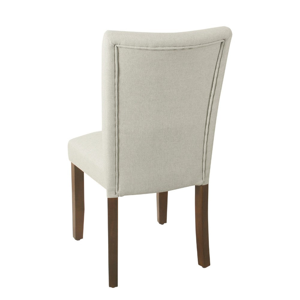 Jax Parsons Dining Chair Set of 2, Walnut Legs, Gray Woven Polyester -BM334485