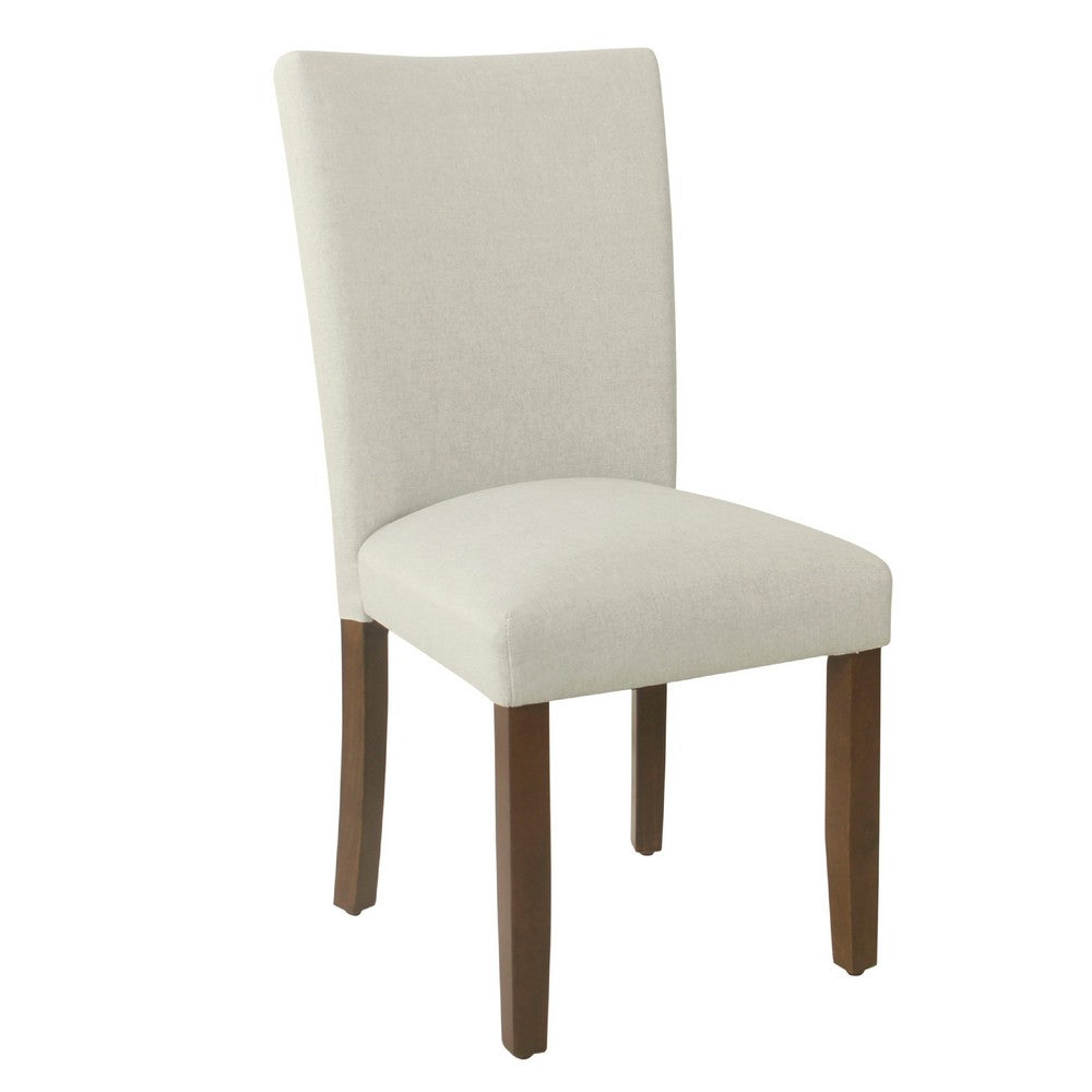 Jax Parsons Dining Chair Set of 2, Walnut Legs, Gray Woven Polyester -BM334485