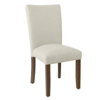Jax Parsons Dining Chair Set of 2, Walnut Legs, Gray Woven Polyester -BM334485