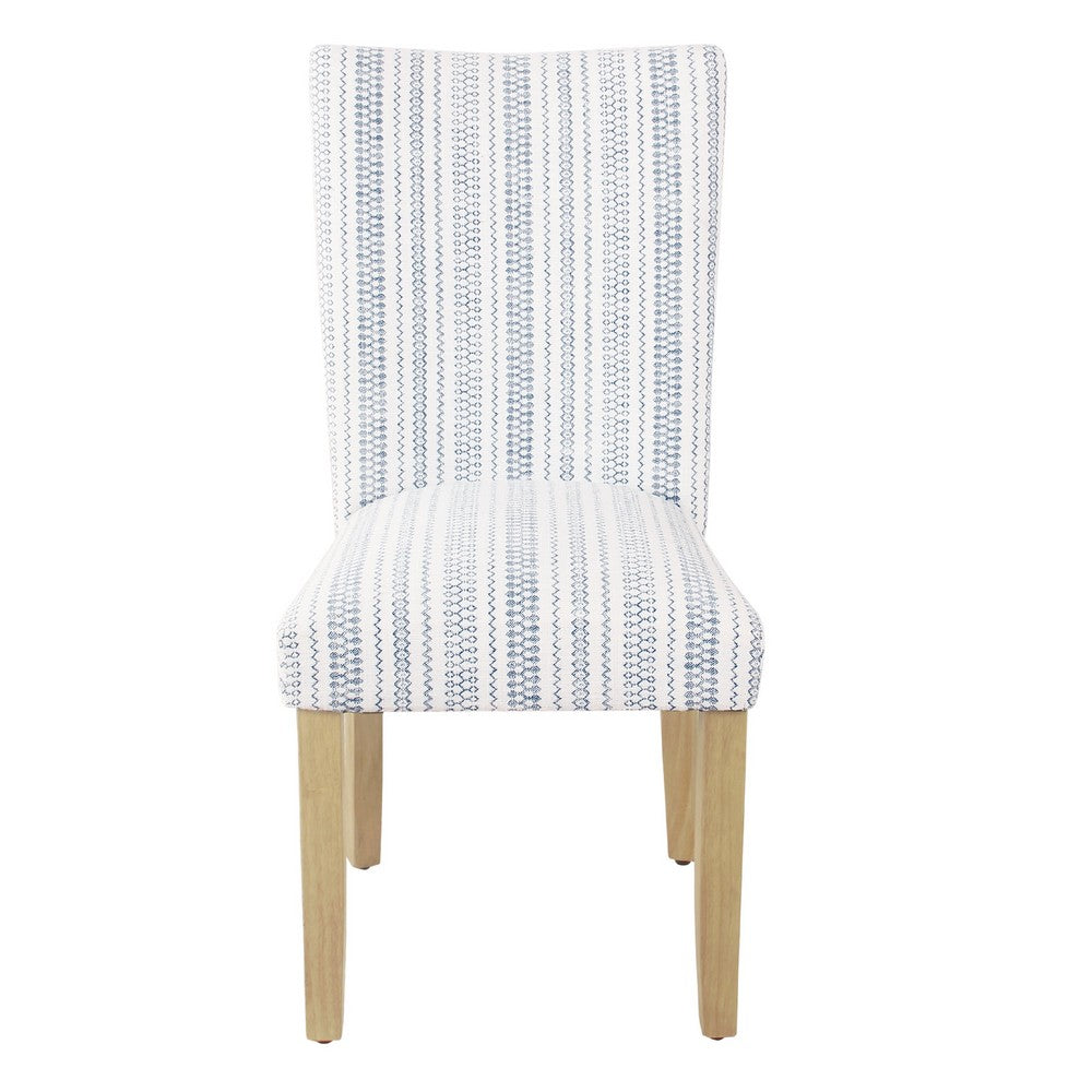 Jax Parsons Dining Chair Set of 2, Blue and White Farmhouse Striped -BM334487
