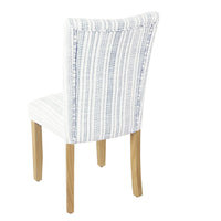 Jax Parsons Dining Chair Set of 2, Blue and White Farmhouse Striped -BM334487