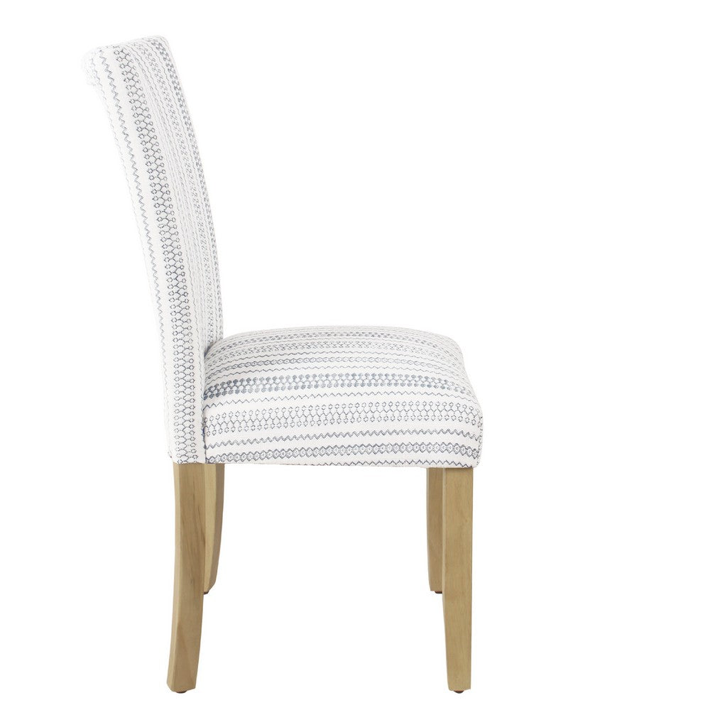 Jax Parsons Dining Chair Set of 2, Blue and White Farmhouse Striped -BM334487