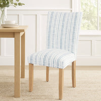Jax Parsons Dining Chair Set of 2, Blue and White Farmhouse Striped -BM334487