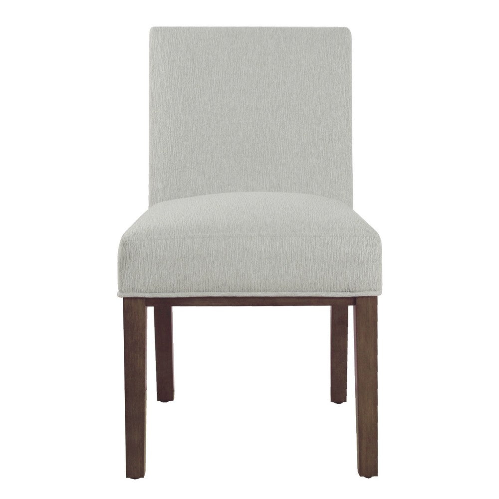 Jan Dining Chair with Espresso Wood Legs, Classic Gray Woven Fabric -BM334492