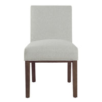 Jan Dining Chair with Espresso Wood Legs, Classic Gray Woven Fabric -BM334492