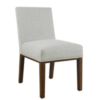 Jan Dining Chair with Espresso Wood Legs, Classic Gray Woven Fabric -BM334492