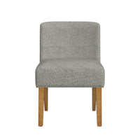 Kip Dining Chair with Honey Oak Wood Legs, Soft Gray Woven Fabric -BM334497