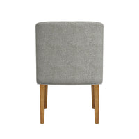 Kip Dining Chair with Honey Oak Wood Legs, Soft Gray Woven Fabric -BM334497