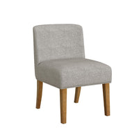 Kip Dining Chair with Honey Oak Wood Legs, Soft Gray Woven Fabric -BM334497