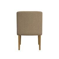 Kip Dining Chair with Honey Oak Wood Legs, Soft Brown Textured Boucle -BM334499