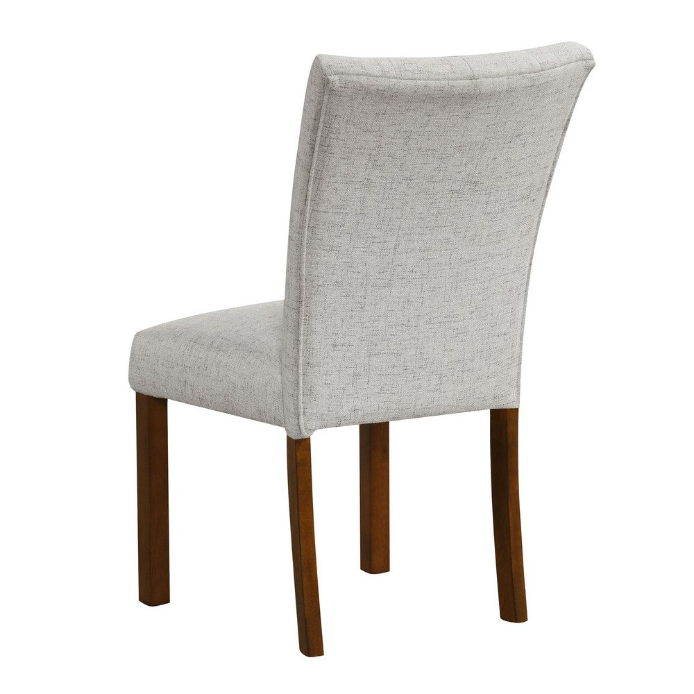 Rei Parsons Dining Chair Set of 2, Light Gray Textured Button Tufted -BM334514